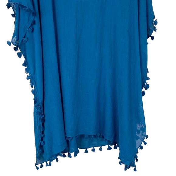 NWT Seafolly Amnesia Caftan Swim Coverup Peacock Teal - Picture 6 of 10